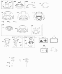 Blower Housing Air Cleaner Muffler Diagram and Parts List for 405577-0001-B1  Briggs and Stratton Engine